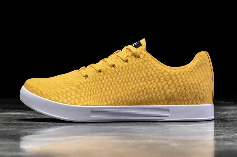 Men's Nobull Canary Canvas Trainers Yellow | SG I2359L